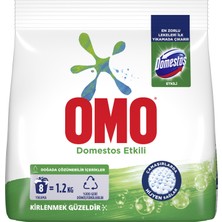 Omo Toz Çamaşır Deterjanı Domestos Etkili En Zorlu Lekeleri İlk Yıkamada Çıkarır 1.2 KG 8 Yıkama 1 Adet