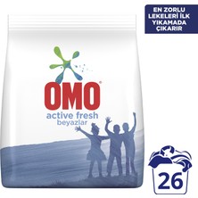 Omo Active Fresh Toz Çamaşır Deterjanı Beyazlar İçin En Zorlu Lekeleri İlk Yıkamada Çıkarır 4 KG 26 Yıkama 1 Adet