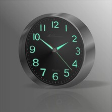 M3 Decorium Metalik Çerçeveli Gece Görünen Işıldayan Fosforlu Duvar Saati