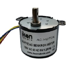 Ac Senkron Motor 50 Ktyz 1,2 Rpm 6W Kuluçka Çevirme Motoru, Viyol Motoru, 50KTYZ 1,2 Rpm, Kuluçka Çevirme Motoru