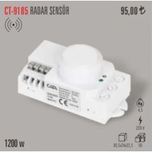 Cata CT-9185 360 Derece Radar Hareket Sensörü