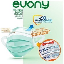 EVONY Babystore Evony 3 Katlı Yeni Nesil Cerrahi Maske 3000 Adet