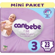 Canbebe Bebek Bezi Beden 3 4 - 9 kg Midi 115 Adet Mega Mini Paket 5'li Set