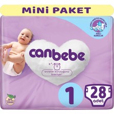 Canbebe Bebek Bezi Beden 1 2 - 5 kg Yeni Doğan 168 Adet Süper Mini Mega Paket 6'lı Set
