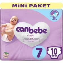 Canbebe Bebek Bezi Beden 7 17+ kg Xx Large 40 Adet Süper Mini Fırsat Paket 4'lü Set