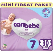 Canbebe Bebek Bezi Beden 7 17+ kg Xx Large 30 Adet Mini Fırsat Paket 3'lü Set