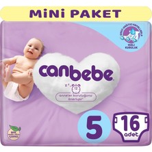 Canbebe Bebek Bezi Beden 5 11 - 18 kg Junior 80 Adet Mega Mini Paket 5'li Set