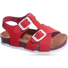 510 N 7103 22-25 Deri Sandalet Kırmızı