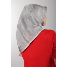Açık Gri Aker Ipek Krep Saten Eşarp 7208701-311