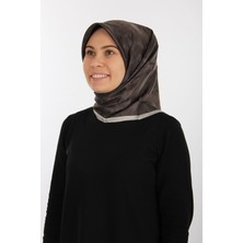 Siyah Aker Ipek Krep Saten Eşarp 7208701-371