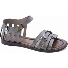 502 T 6301 26-30 Kız Çocuk Sandalet Platin