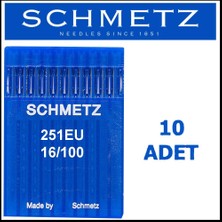 Schmetz 251 Eu Paça Baskı Makinesi Iğnesi 16/100 Numara