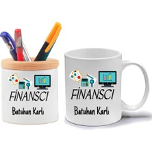 Nil Hediye Finanscı Kupa Bardak ve Kalemlik Hediye Seti