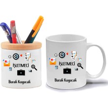 Nil Hediye Işletmeci Kupa Bardak ve Kalemlik Hediye Seti