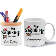Nil Hediye Sağlıklı Yaşam Uzmanı Kupa Bardak ve Kalemlik Hediye Seti