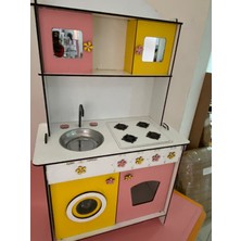 Bahadır Grup 106 x 60 Ahşap Mutfak Sarı Pembe Mutfak