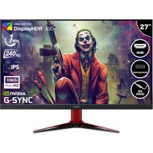 Acer VG272X 27" 240Hz 1ms (HDMI+Display) G-Sync Full HD IPS LED Monitör UM.HV2EE.X01