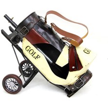 Otantik Çarşı Dekoratif Metal Golf Arabası C0382