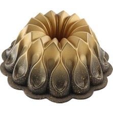 Oms Damla Gülü Döküm Kek Kalıbı Gold