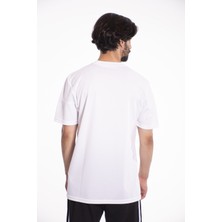 Lotto T-Shirt Erkek Beyaz/kırmızı-Lucca Tee Pl
