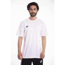 Lotto T-Shirt Erkek Beyaz/saks Mavi-Lucca Tee Pl