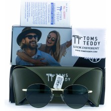 Toms Teddy Polarize/uv Metal Güneş Gözlüğü Altın Siyah TT1038C103-SİYAH