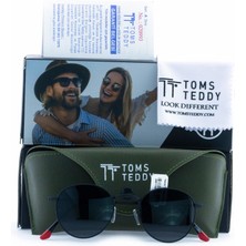 Toms Teddy Polarize/uv Metal Güneş Gözlüğü Siyah Mat TT1038C108M