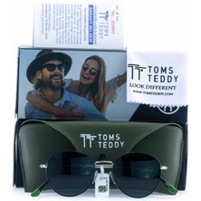 Toms Teddy Polarize/uv Metal Güneş Gözlüğü Nikel Siyah TT1043C101-SİYAH