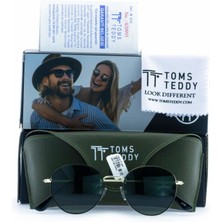 Toms Teddy Polarize/uv Metal Güneş Gözlüğü Altın Siyah TT1043C103-SİYAH