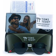 Toms Teddy Polarize/uv Metal Güneş Gözlüğü Mat Siyah TT1050C108M