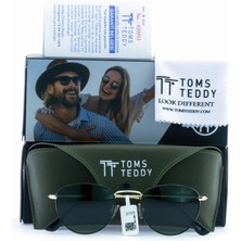 Toms Teddy Polarize/uv Metal Güneş Gözlüğü Altın Siyah TT1060C103-SİYAH