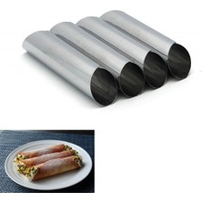 Mutfak Kitap Cannoli Tubes Paslanmaz 4 'lü (K)