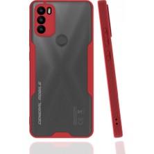 Kzy General Mobile GM21 Plus Kılıf Kamera Korumalı Colorful Kapak - Kırmızı