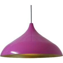Rys Tasarım Rys Retro Metal Fuşya Pembe Dekoratif Rustik Metal Sarkıt Avize Çap:43 cm