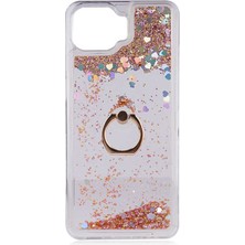 Case Street Oppo Reno 4 Lite Kılıf Milce Sulu Yüzüklü Silikon Arka Kapak Gold