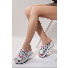 Blue  Beyaz Kelebek Önü Kapalı Airmax Sabo Terlik