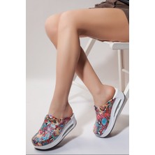 Blue Ortopedi  Ebruli Desen Airmax Sabo Terlik