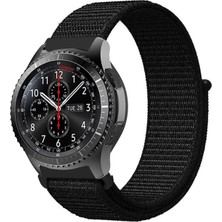 Microcase Huawei Watch Gt2 Pro 46 mm Cırtlı Kumaş Kordon Kayış - KY18 Siyah