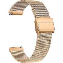 Case Street Samsung Gear S3 22MM Kordon Çıtçıtlı Hasır Metal Örgülü Gold