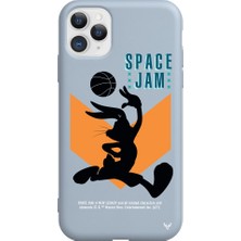 Deercase Apple iPhone 11 Pro Mavi Renkli Silikon Space Jam A New Telefon Kılıfı