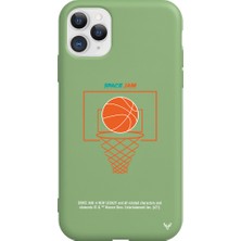 Deercase Apple iPhone 11 Pro Max Yeşil Renkli Silikon Space Jam Cartoon Telefon Kılıfı