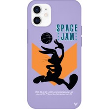 Deercase Apple iPhone 12 Mini Lila Renkli Silikon Space Jam A New Telefon Kılıfı