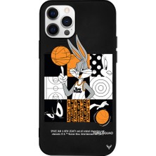Deercase Apple iPhone 12 Pro Siyah Renkli Silikon Space Squad Telefon Kılıfı