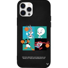 Deercase Apple iPhone 12 Pro Siyah Renkli Silikon Space Team Telefon Kılıfı