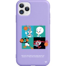 Deercase Apple iPhone 11 Pro Lila Renkli Silikon Space Team Telefon Kılıfı