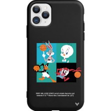 Deercase Apple iPhone 11 Pro Max Siyah Renkli Silikon Space Team Telefon Kılıfı