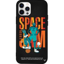Deercase Apple iPhone 12 Pro Siyah Renkli Silikon King Jam Telefon Kılıfı