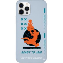 Deercase Apple iPhone 12 Pro Max Mavi Renkli Silikon Ready To Jam Telefon Kılıfı