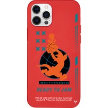 Deercase Apple iPhone 12 Pro Kırmızı Renkli Silikon Ready To Jam Telefon Kılıfı