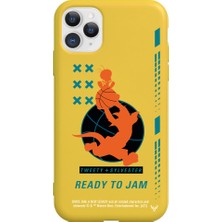 Deercase Apple iPhone 11 Pro Max Sarı Renkli Silikon Ready To Jam Telefon Kılıfı